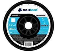 Fil Damil Premium renforc avec des particules d'aluminium sur bobine - profil carr, 2.7 mm x 350 m, Cellfast