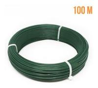 Fil d'attache en acier galvanisé plastifié pour grillage ou autre - 100 m x 1.5mm Ø - Vert Vert G