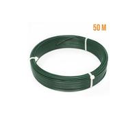 Fil d'attache en acier galvanisé plastifié pour grillage ou autre - 50 m x 1.5mm Ø - Vert