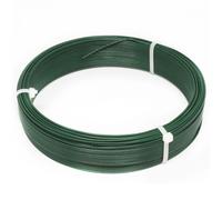 Linxor France ® Fil d'attache en Acier galvanisé plastifié pour Grillage ou Autre - 50 m x 1.5mm Ø - Vert - Norme CE