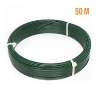 Fil d'attache en acier galvanisé plastifié pour grillage ou autre - 50 m x 1.5mm Ø - Vert Vert G