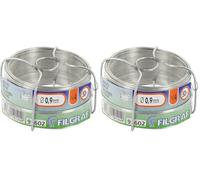 Fil d'attache Filgraf - Zingué - 50 m - ø0.9 mm (Lot de 2)