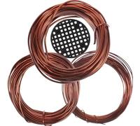 Fil de Bonsaï Marron en Cuivre et Plastique, 1 Set