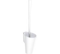 Porte Brosse WC Mural Delabie Blanc avec Couvercle 4051N