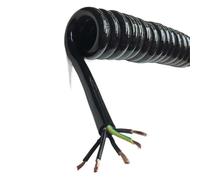 Fil de câble à Ressort en PU, 5 cœurs, 13 awg/2,5 mm², Extensible, 1 2 3 4 5 6 7 8 9 10 11 12 13 14 15 mètres, Fil télescopique en Spirale, 1 pièce(Stretch 1 Meter)