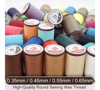 Fil de cire à coudre rond de haute qualité pour Bracelets artisanaux en cuir, tissage frittable, broderie manuelle, fil résistant en Polyester S063 - Coloré