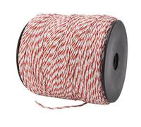 Fil de clôture électrique de 500 m, corde de clôture électrique en polyfil rouge blanc, brins conducteurs en acier inoxydable pour clôture de bétail