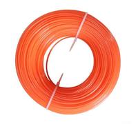 Fil de coupe rond pour tondeuse à gazon - 2,4 mm - 100 m - Bleu, vert, orange (orange)