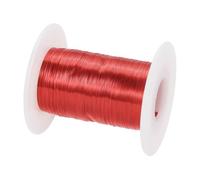Fil de cuivre émaillé 0,2mm 340m (1115ft) 100g Fil de bobinage pour transformateurs, inductances, moteurs(Red,1PCS_0.06MM X 1987M)