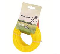 Fil de Débroussailleuse Carré 2,7mm Nylon Commercial 49ft pour Compatible pour echo SL FS 56 RC 128LD Herbe pour robuste(yellow square)