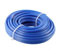 Fil de débroussailleuse carré en nylon bleu de 4 mm pour débroussailleuse électrique légère à alimentation manuelle - Bobine de 10 m, cordon de rechange pour débroussailleuse de jardin