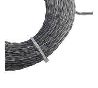 Fil de débroussailleuse en nylon renforcé de 2 à 3 mm pour débroussailleuse électrique, fil de tonte professionnel pour recharge de fil de jardin (15 m x 2,4 mm x 2 pièces)