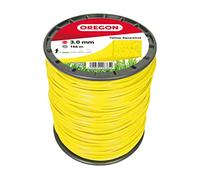 Fil de débroussailleuse Oregon Jaune Carré 3mm, Coupe herbes hautes, mauvaises herbes, végétation dense, Fil nylon haute résistance, compatible avec modèles standards, 3.0mm x 144m (69-421-Y)