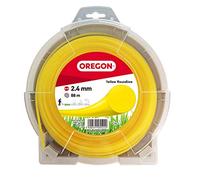 Fil de débroussailleuse Oregon Jaune Rond 2.4mm, Coupe herbes hautes, mauvaises herbes, végétation dense, Fil nylon haute résistance, compatible avec modèles standards, 2.4mm x 88m (69-364-Y)