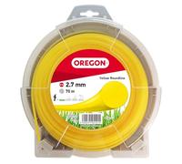 Fil de débroussailleuse Oregon Jaune Rond 2.7mm, Coupe herbes hautes, mauvaises herbes, végétation dense, Fil nylon haute résistance, compatible avec modèles standards, 2.7mm x 70m (69-382-Y)