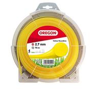Fil de débroussailleuse Oregon Jaune Rond 2.7mm, Coupe herbes hautes, mauvaises herbes, végétation dense, Fil nylon haute résistance, compatible avec modèles standards, 2.7mm x 70m (69-382-Y)