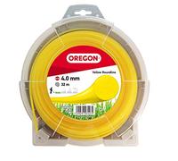 Fil de débroussailleuse Oregon Jaune Rond 4mm, Coupe herbes hautes, mauvaises herbes, végétation dense, Fil nylon haute résistance, compatible avec modèles standards, 4.0mm x 32m (69-387-Y)