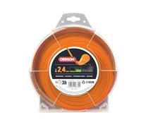 Fil de débroussailleuse Oregon Orange Rond 2.4mm, Coupe-bordures, entretien de pelouses, parterres de fleurs, jardin, Fil nylon résistant, compatible avec modèles standards, 2.4mm x 88m (69-364-OR)