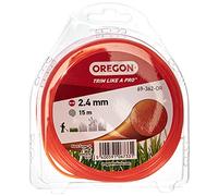 Fil de débroussailleuse Oregon Orange Rond 2.4mm, Coupe-bordures, entretien des pelouses, parterres de fleurs, jardin, Fil nylon, compatible avec modèles standards, 2.4mm x 15m (69-362-OR)