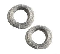Fil de débroussailleuse renforcé 2,0 à 3,0 mm x 15 m pour débroussailleuses électriques portatives et débroussailleuses Bobine de fil en nylon robuste Deux rouleaux au total trente mètres pour