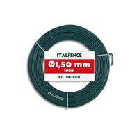 Fil de fer Ø1,50mm fil d’attache plastifié vert, 100m