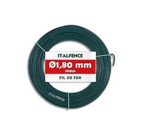 Fil de fer Ø1,80mm fil d’attache plastifié vert, 100m