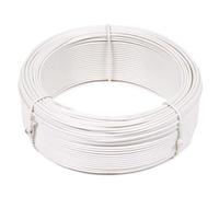 Fil de fer Métal Plastifié Blanc 1.3mm Bobinot 50m