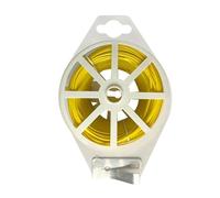Fil de Jardin 50m avec Coupe-Fil intégré - Attaches Flexibles pour Plantes, Support extérieur et compositions Florales (Rouge)(Yellow)