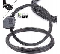 Fil de liage recuit, 0,8 mm, 6 250 mètres linéaires, 25 kg, souple et flexible, haute résistance, pour la construction, la fleuristerie et l'agriculture, gris foncé/noir