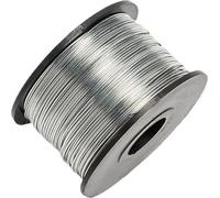 Fil de liaison pour armature - Bobine de fil, lot de 10 - Diamètre 0,8 mm - 110 m par rouleau - Protection contre l'oxydation/la corrosion - Blanc