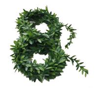 Fil de lierre artificiel de 7,5 m de fil vert pour tige DIY 7,5 m | 7,5 m de long, feuilles réalistes de 2 cm, noyau de fil de fer pliable, texture soie, projets de bricolage
