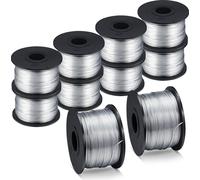 Fil de ligature Rebar, 10 pièces de 110m 0,8 mm en acier Rebar Tie Wire Bobine de fil d'armature en acier à faible teneur en carbone Fil de ligature de remplacement pour machine à ligaturer les armatu