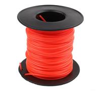 Fil de nylon rond orange 2,7 mm 50 m pour débroussailleuse, entretien de jardin, bordures