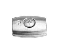 Fil de poignée de câble métallique à Double trou de 2/3/4/6/8mm, outil d'applications de Clip en alliage de Zinc et argent Simplex 1 pièce(2mm)
