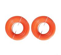 Fil de recharge pour débroussailleuse pour maintenir des pelouses saines et éliminer les croissances indésirables - Construction en nylon de 1,6 mm x 2 mm - 2 rouleaux de 30 m chacun (2 mm orange)