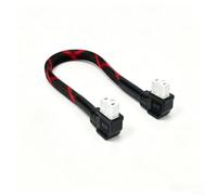 Fil de silicone, cuivre pur étamé, extra doux, haute température 200 C, basse température -60 C, connecteurs à double coude pour câble électrique EV à courant élevé (1 m 8 AWG)