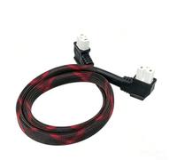 Fil de silicone, cuivre pur étamé, extra doux, haute température 200 C, basse température -60 C, connecteurs à double coude pour câble électrique EV à courant élevé (0,5 m 10 AWG)