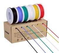 Fil de silicone flexible, 6 couleurs différentes, bobines de 4 mètres, 600 V