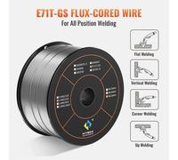 Fil de soudage fourré - AWS E71T-GS - MIG sans gaz, 0,8 mm, bobine de 1 kg, auto-protecteur, pour le soudage semi-automatique