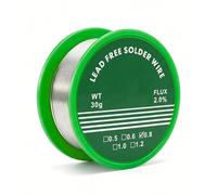Fil de Soudure Sans Plomb 0,8mm,Sn99.3% Cu0.7%,30g Étain à Souder Avec Flux | Étain à Souder avec Noyau de Colophane,Bobine d'étain à Souder,pour Soudure Électrique,Réparation