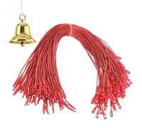 Fil de suspension pour décorations de Noël avec 200 attaches à fermoir | Cordon flexible idéal pour sapin, cheminée et fenêtre ; aide déco festive polyvalente Rouge