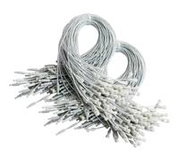 Fil de suspension pour décorations de Noël avec 200 attaches à fermoir | Cordon flexible idéal pour sapin, cheminée et fenêtre ; aide déco festive polyvalente Argenté