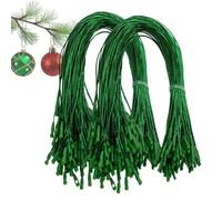 Fil de suspension pour décorations de Noël avec 200 attaches à fermoir | Cordon flexible idéal pour sapin, cheminée et fenêtre ; aide déco festive polyvalente Vert