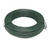 Fil de tension en acier galvanisé plastifié pour grillage ou autre - 100 m x 2.7mm Ø - Vert - Linxor