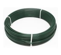 Fil de tension en acier galvanisé plastifié pour grillage ou autre - 50 m x 2.2mm Ø - Vert - Linxor
