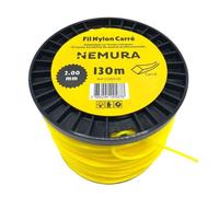 Nemura Fil Débroussailleuse Carré Ø: 2,00mm, L: 130m - Compatible avec d'autres Marques - Haute durabilité - Qualité Professionnelle - Marque Française