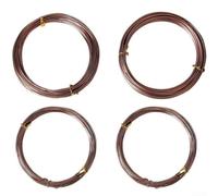 Fil d'entraînement en aluminium anodisé pour bonsaï, 4 tailles, 1 à 2,5 mm, pour façonner des plantes et modeler des arbres, bricolage, kit de soutien de jardinage, 23 m au total (marron)