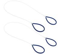 Fil D'urgence en Acier Inoxydable Poignée PVC Bleue, Portable | Boucle de Maintien, Prise Confortable et Contrôle Amélioré, pour Camping Extérieur et Trousse de Survie
