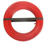 Fil électrique 1.5 mm² h07vu, en couronne de 100M rouge