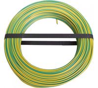 Fil électrique 2.5 mm² h07vu L.100 m, vert / jaune